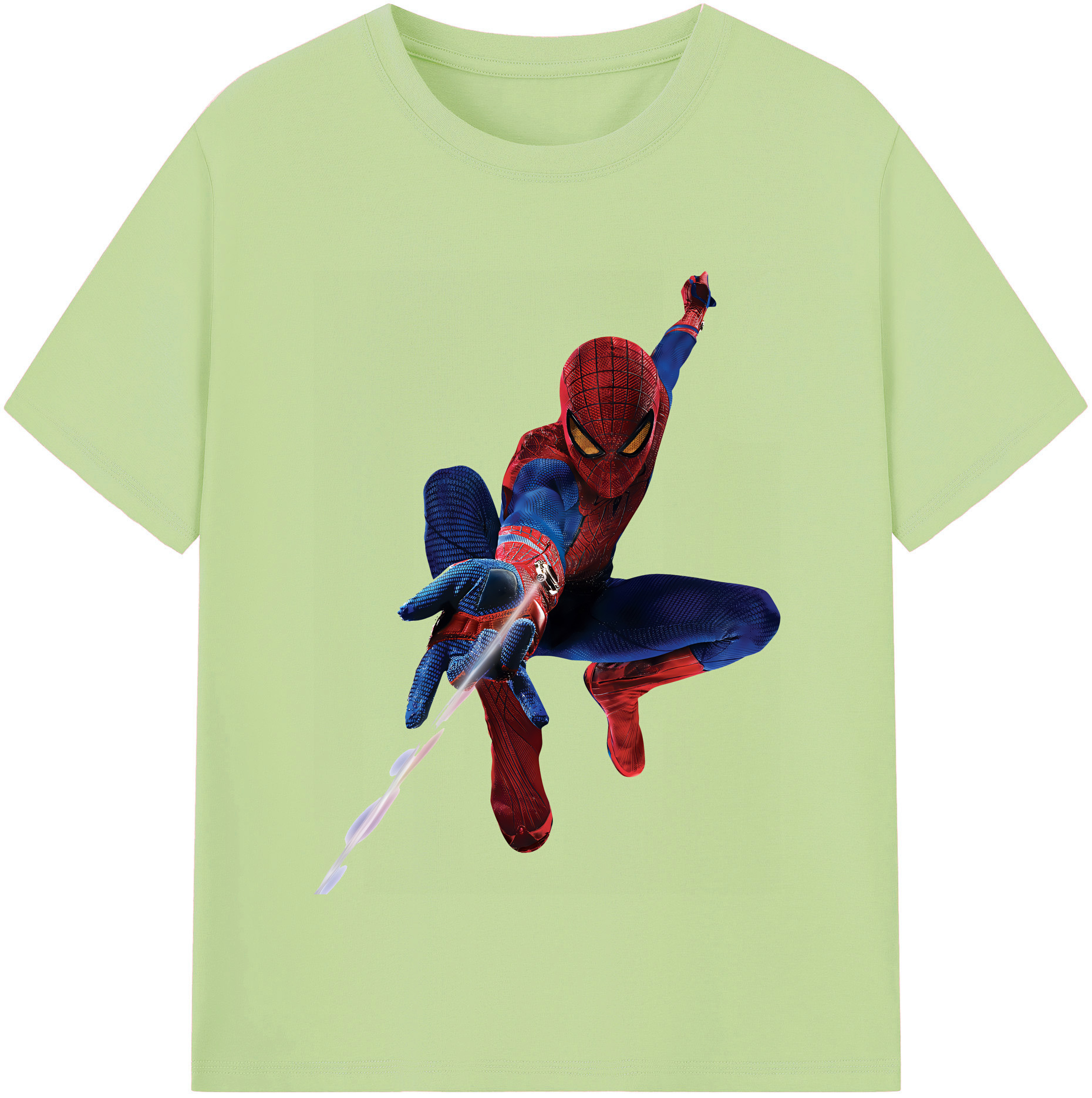 （画像用） Spider Man スパイダーマン 綿100％半袖Tシャツ（フロントプリント）